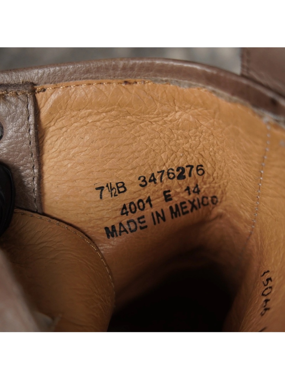 Frye Veronica Flex Combat Boots Womens Size 7.5 B Gray Beige Leather Mexico Made - Picture 13 of 15